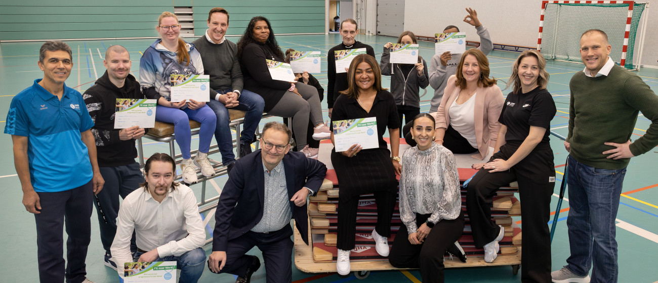 De deelnemers ontvingen het Fit naar Werk-certificaat ©FotostudioWierd